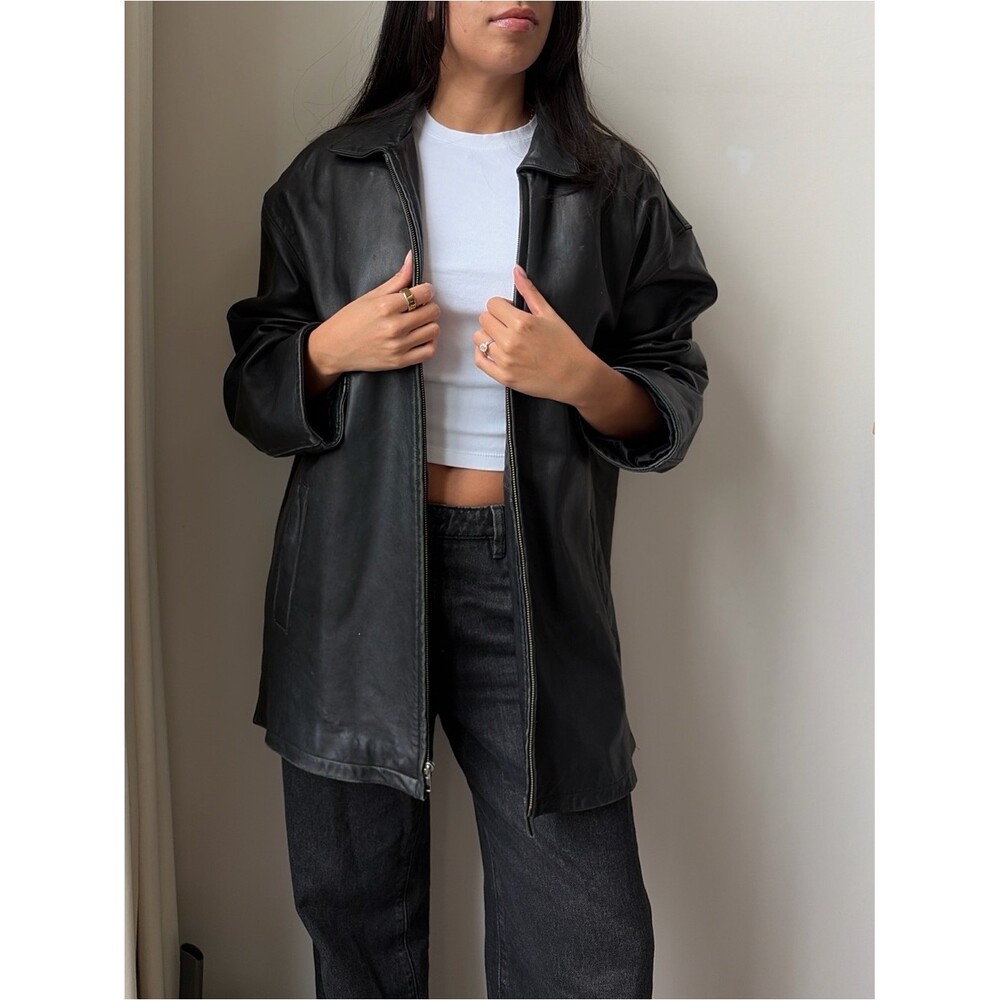 Vintage Barneys New York Black Leather Jacket